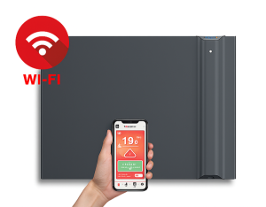 KLIMA 7 WI-FI - 750W grzejnik elektryczny na podczerwień energooszczędny z wbudowanym modułem WI-FI - kolor antracyt